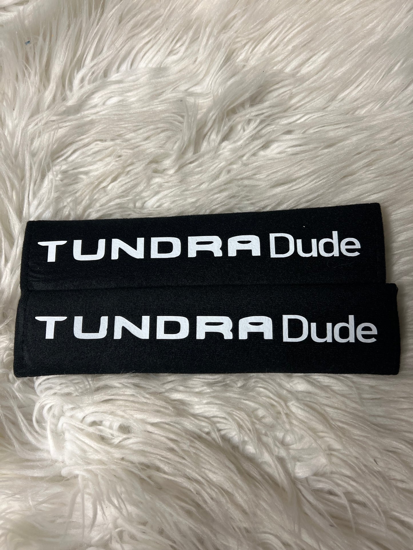 New seatbelt covers white tundra dude