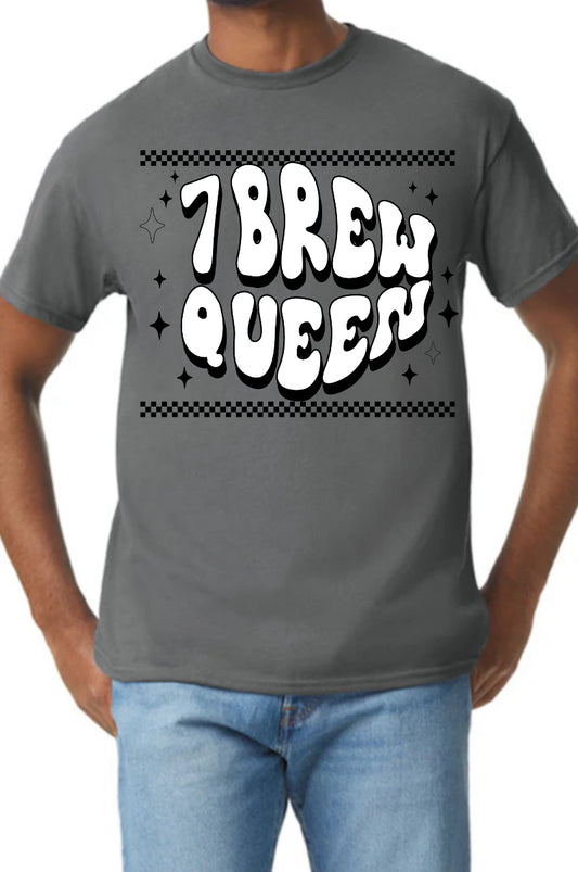 New  unisex T-shirt seven brew coffee queen