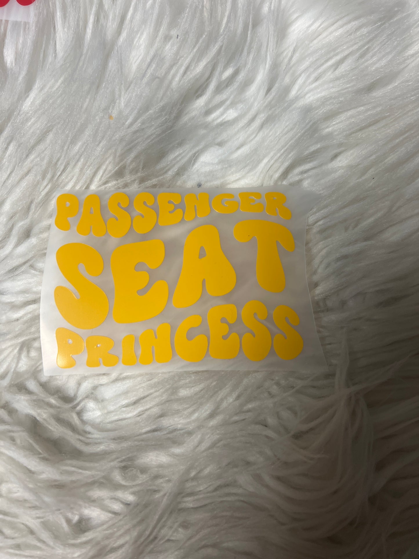 New car decal passenger seat, princess
