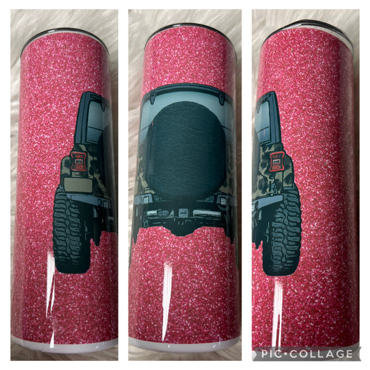 20 ounce glitter, leopard, 4 x 4 Tumblr