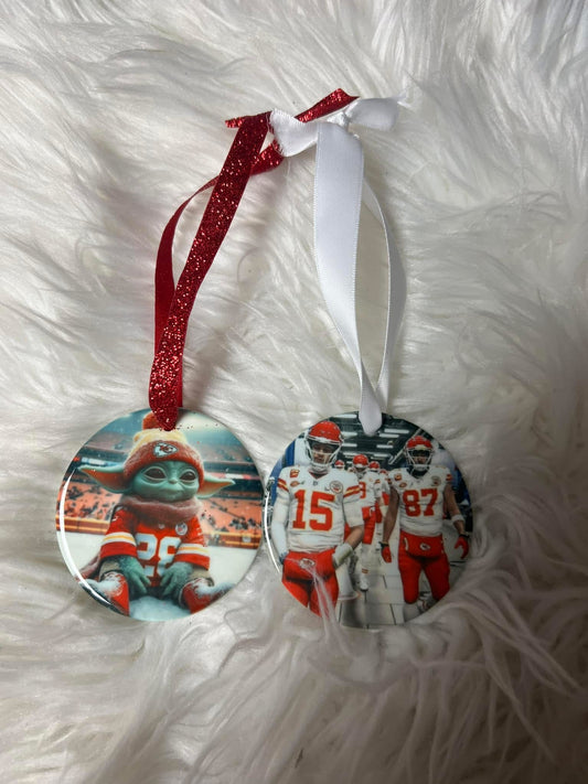 New Christmas ceramic ornament kc football