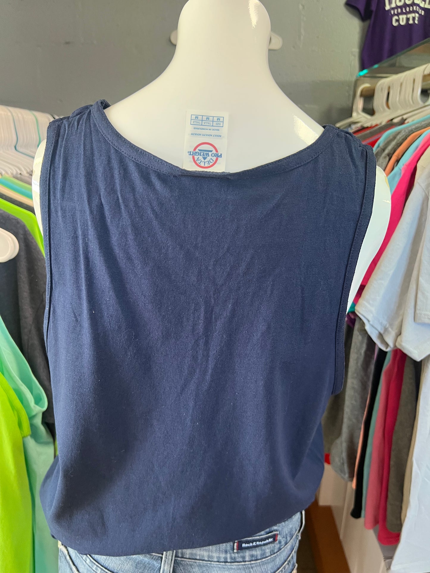 New men’s 4 x 4 tank top navy blue