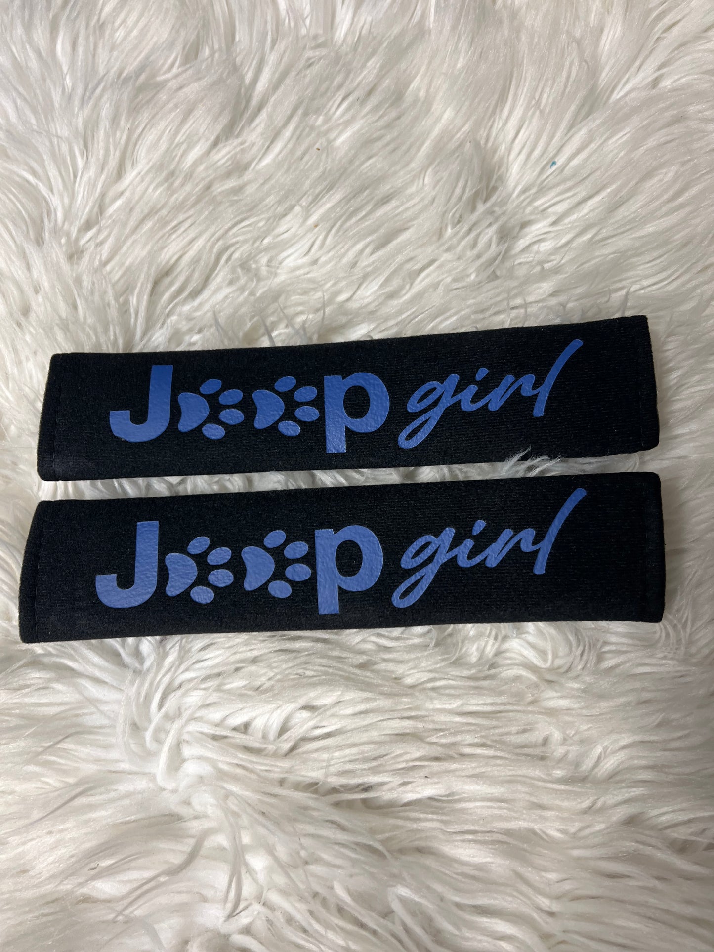New seatbelt covers blue