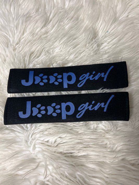 New seatbelt covers blue