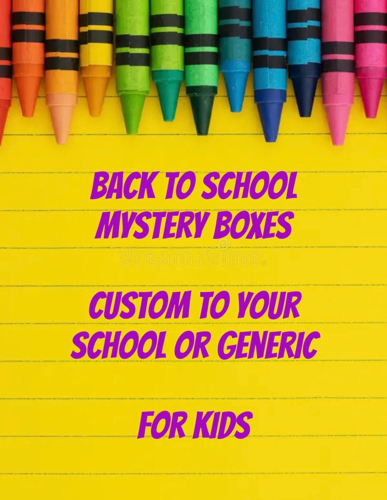 Custom theme mystery box school  spirit youth