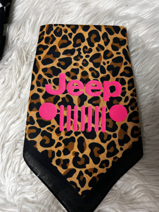 New dog bandanna  leopard pink