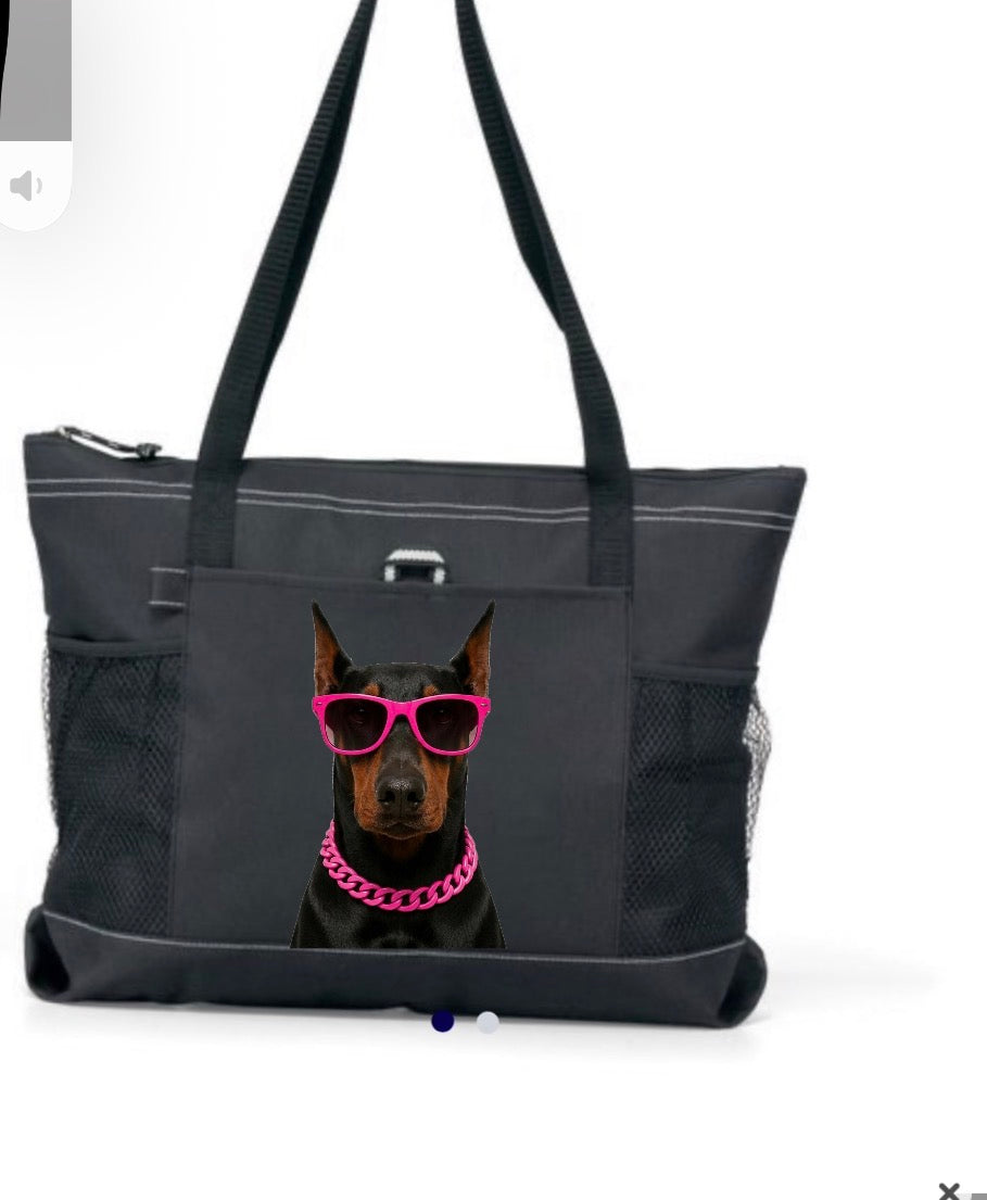 New tote bag doberman