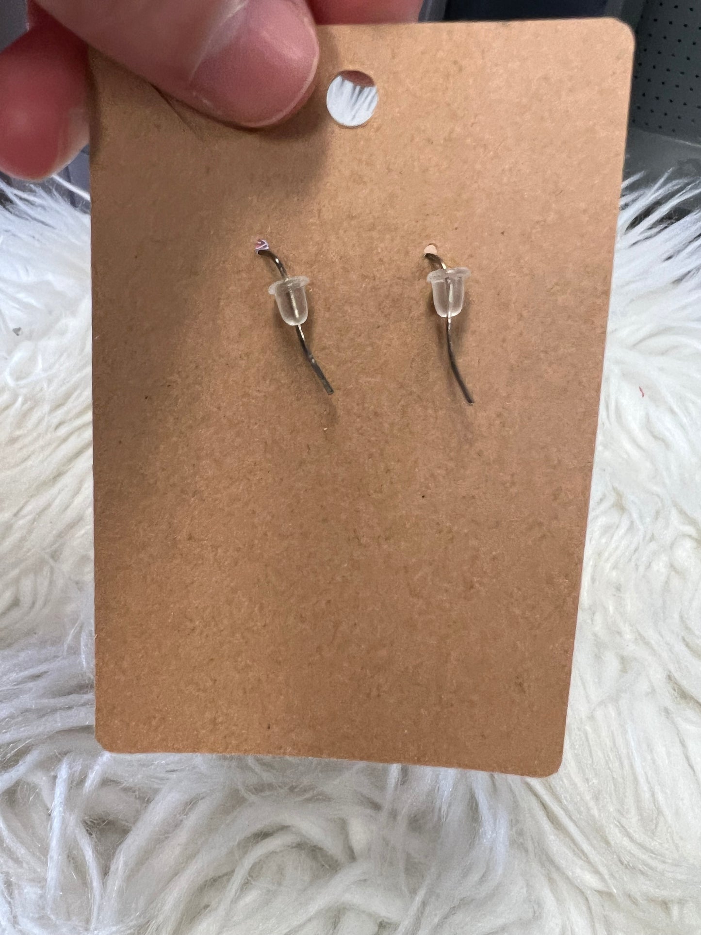 New , faux, leather earrings football Mom