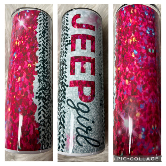 20 ounce glitter, leopard, 4 x 4 Tumblr