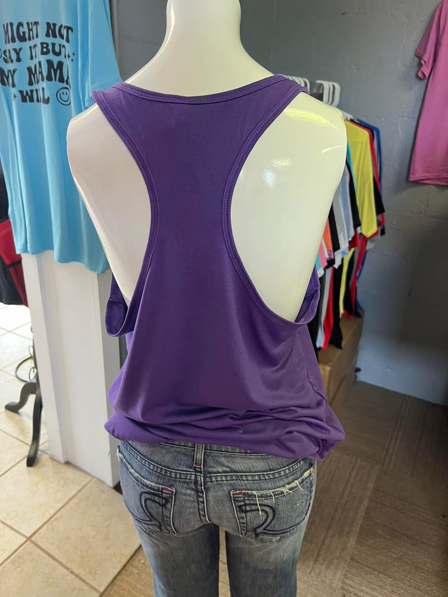 New ladies next level, Razorback tank top