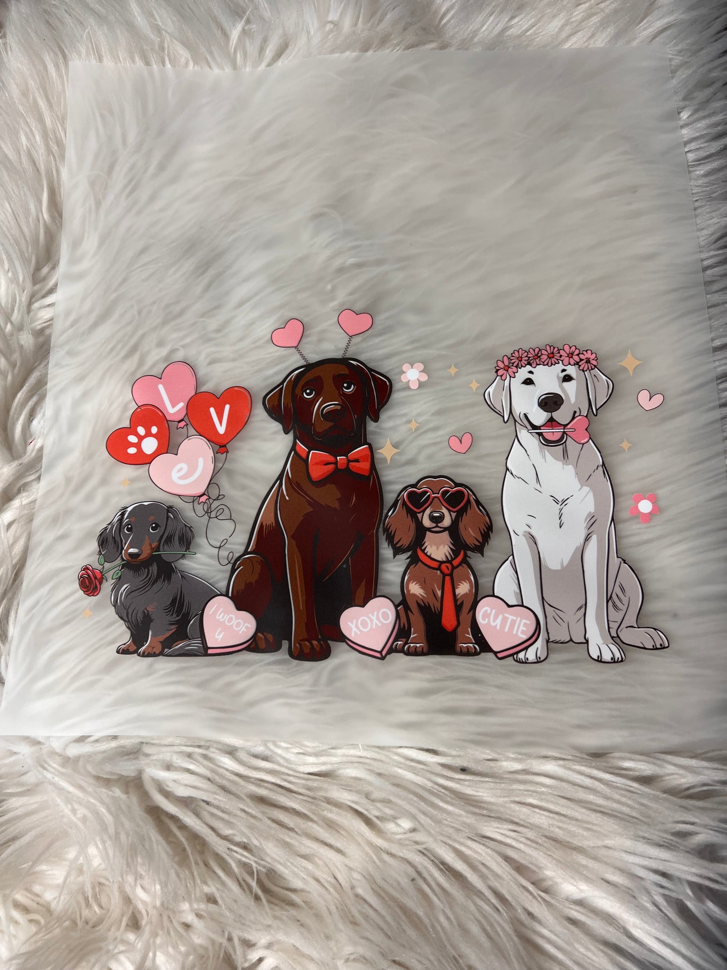 New DTF dog valentines