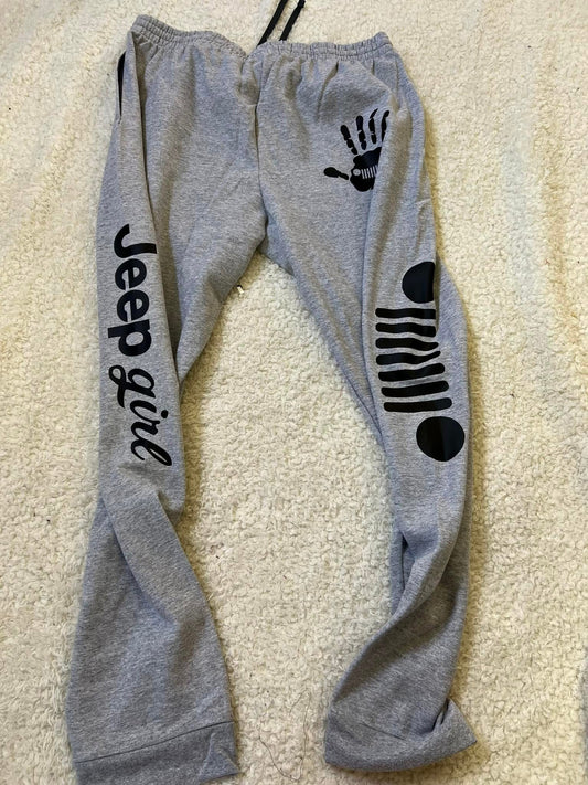 New unisex jerzees bottoms gray with black