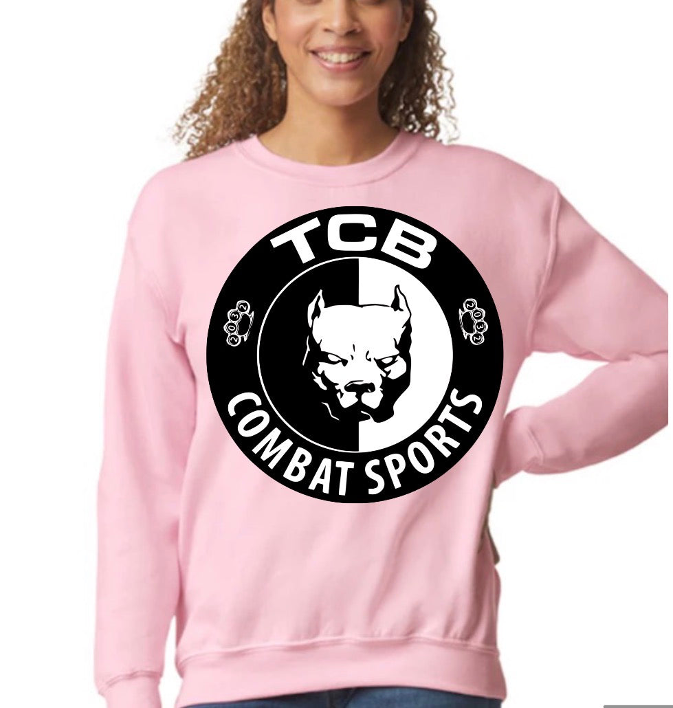 Light pink TCB  unisex adult crewneck sweatshirt Gilden