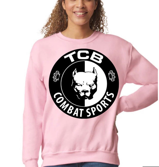 Light pink TCB  unisex adult crewneck sweatshirt Gilden