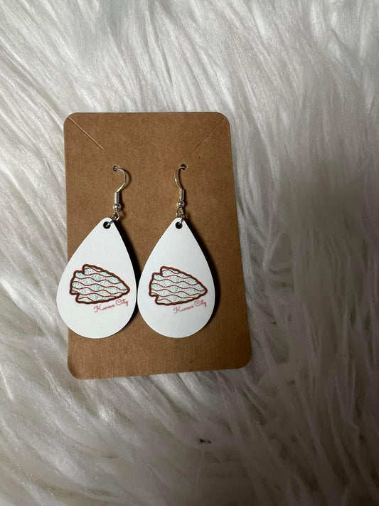 New football style earrings