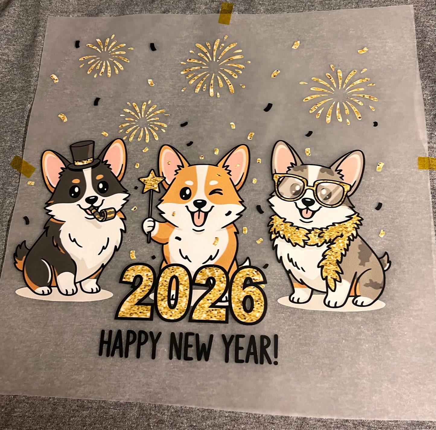 New DTF corgi New Year’s