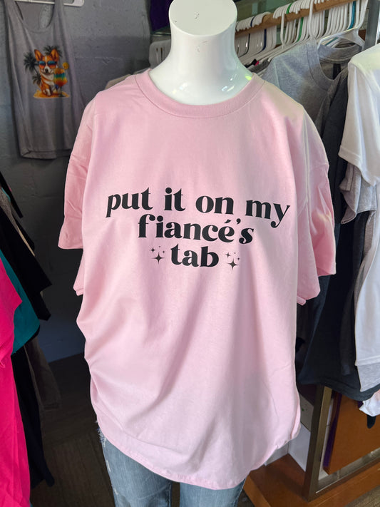 New  unisex T-shirt put it on my fiancé‘s tab