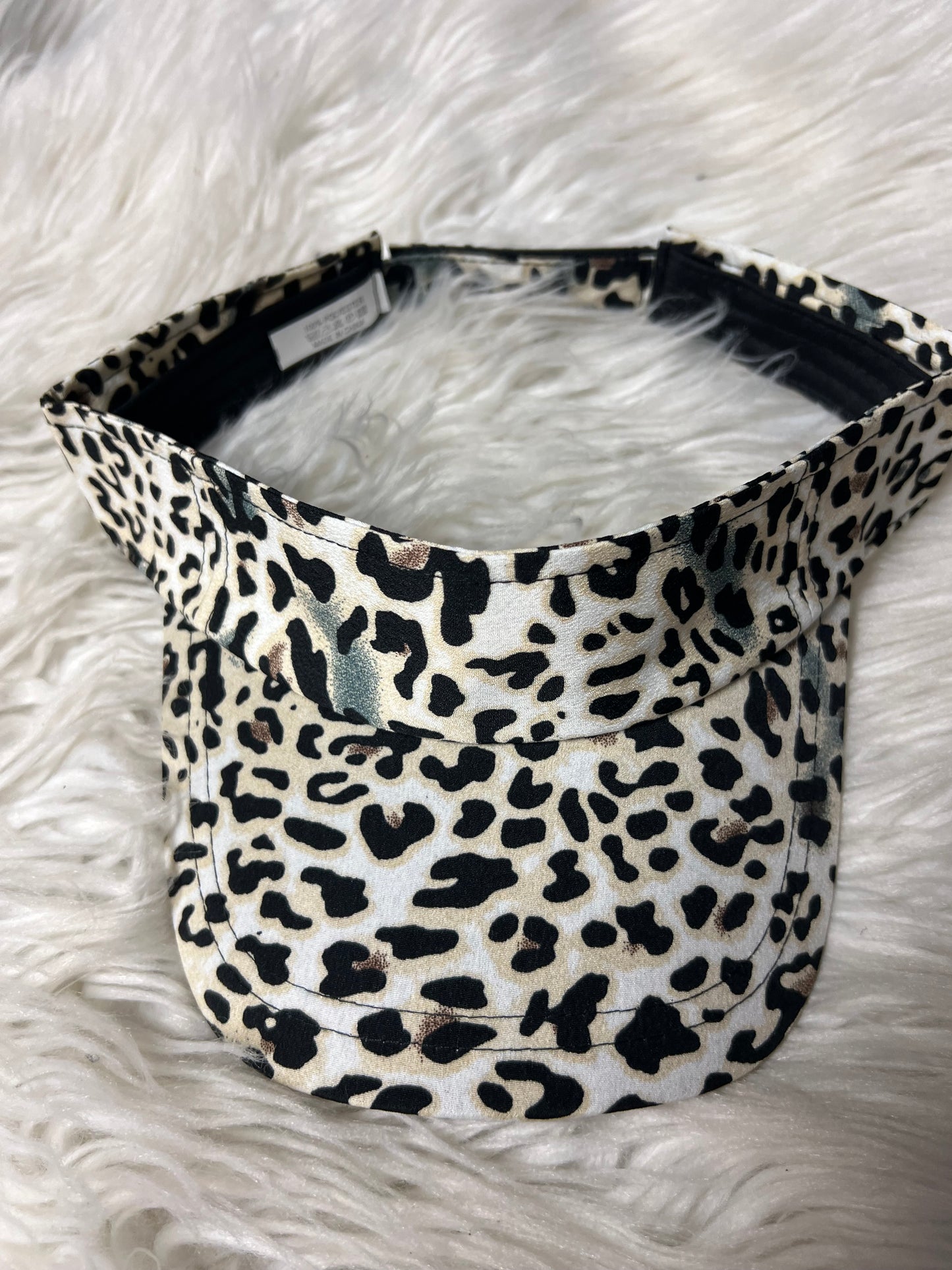 New visor hat leopard animal print