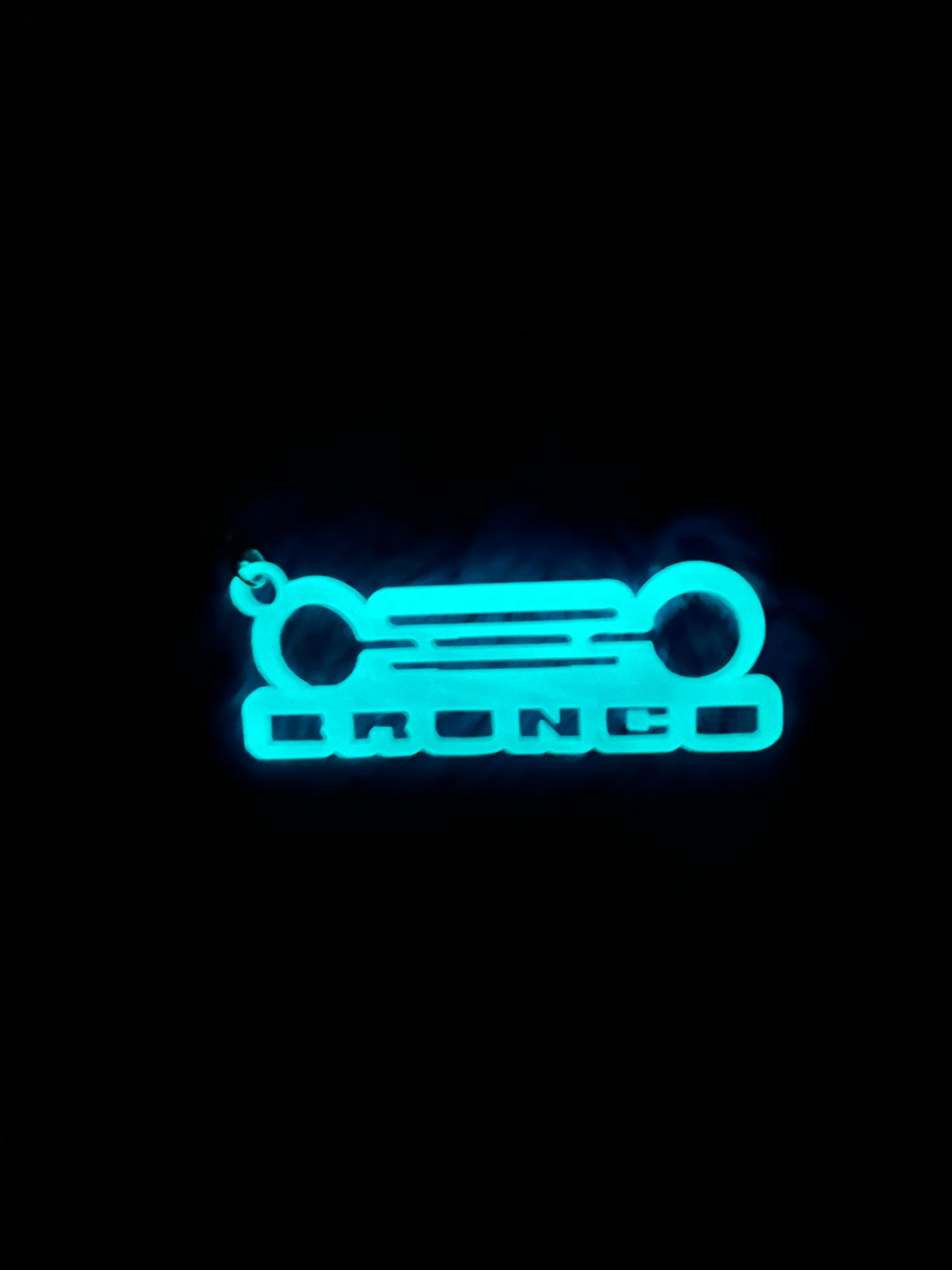 New 4 x 4 keychain blue glow  in the dark