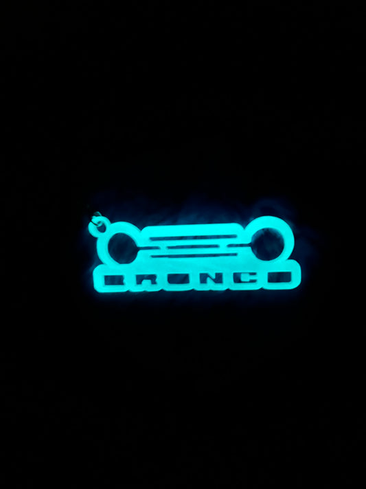 New 4 x 4 keychain blue glow  in the dark