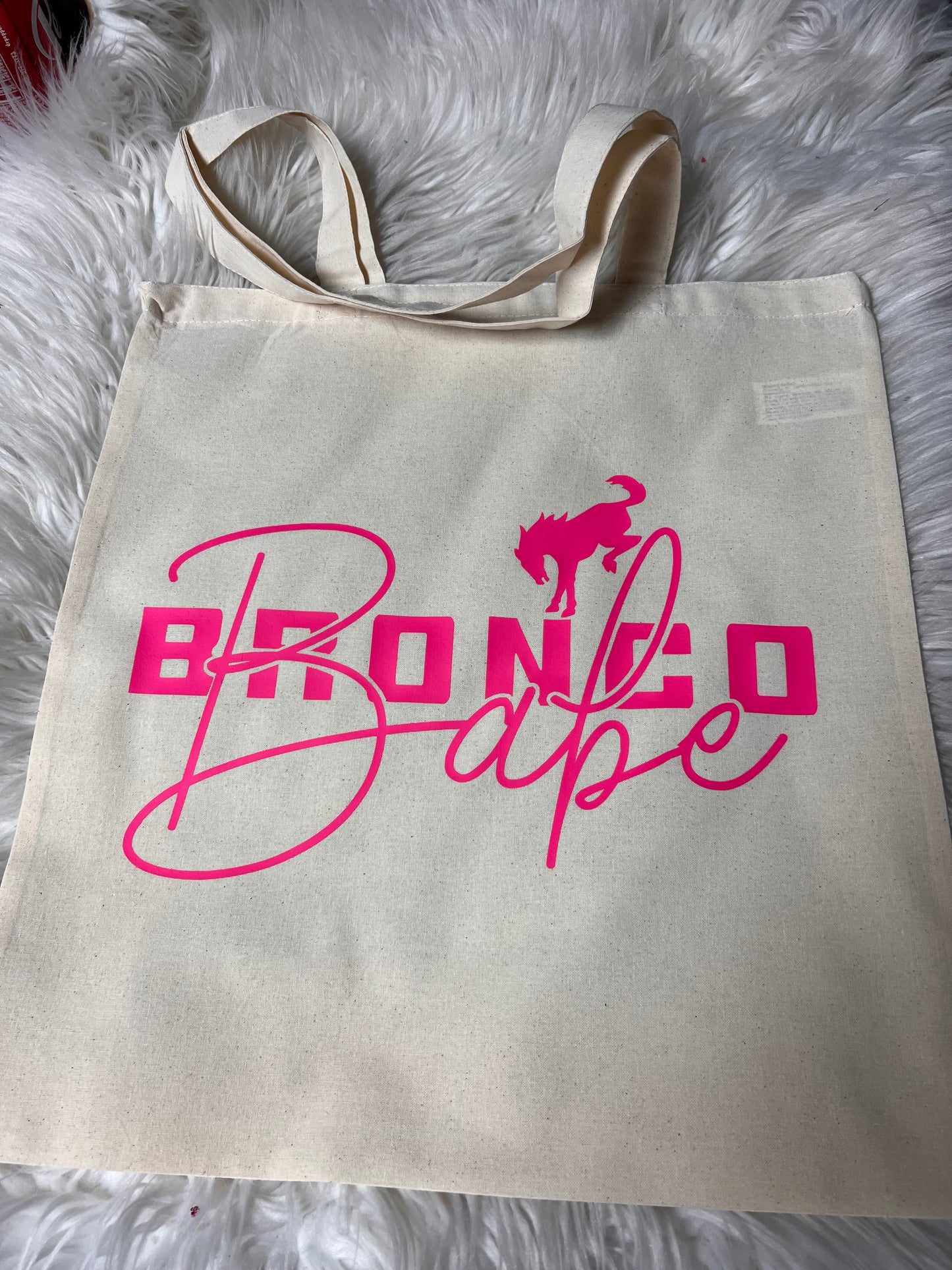 15'' X 16'' Natural Cotton Tote pink