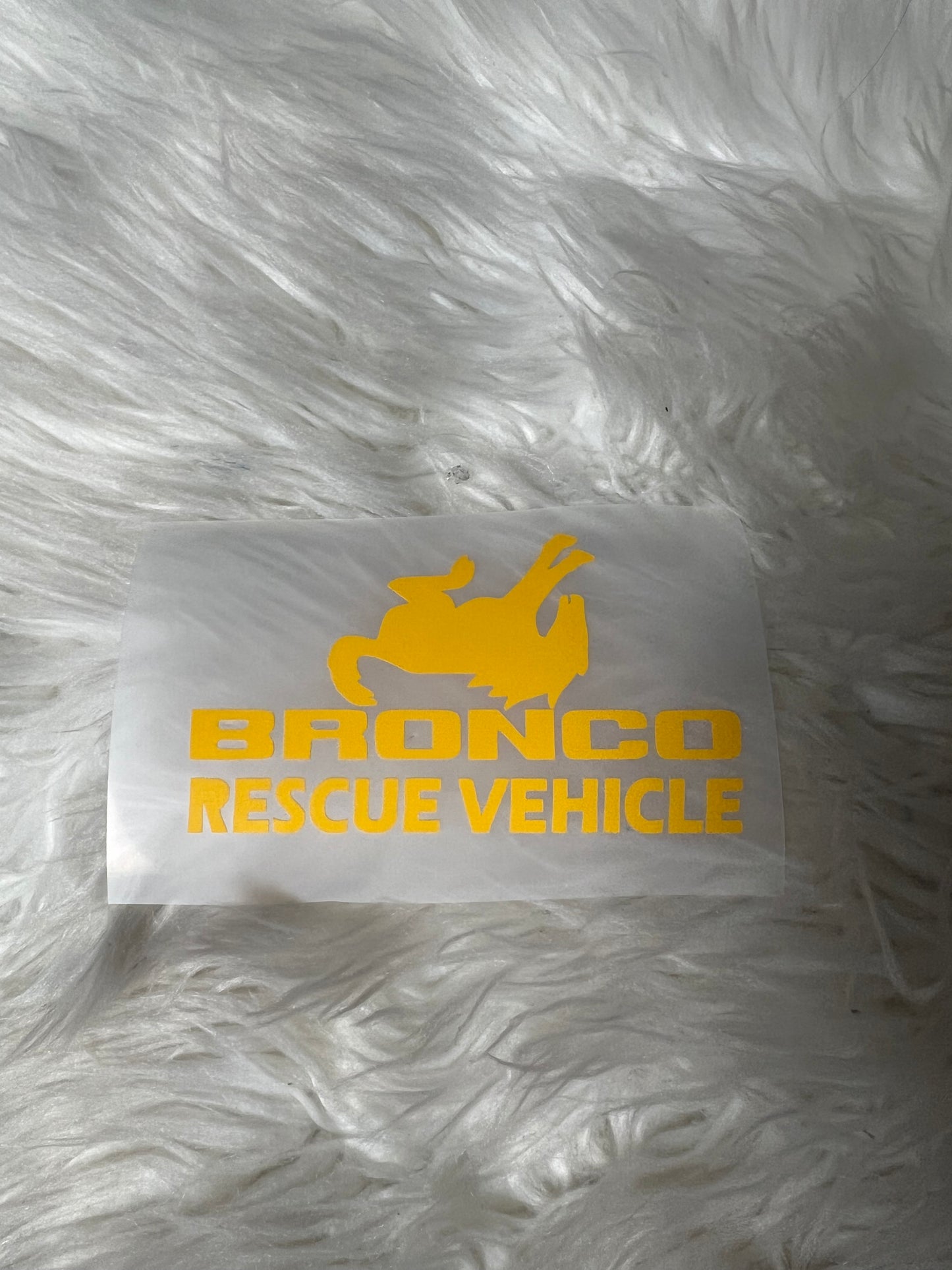 Rescue vehicle decal yellow