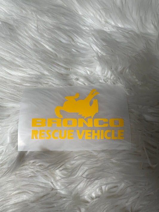 Rescue vehicle decal yellow