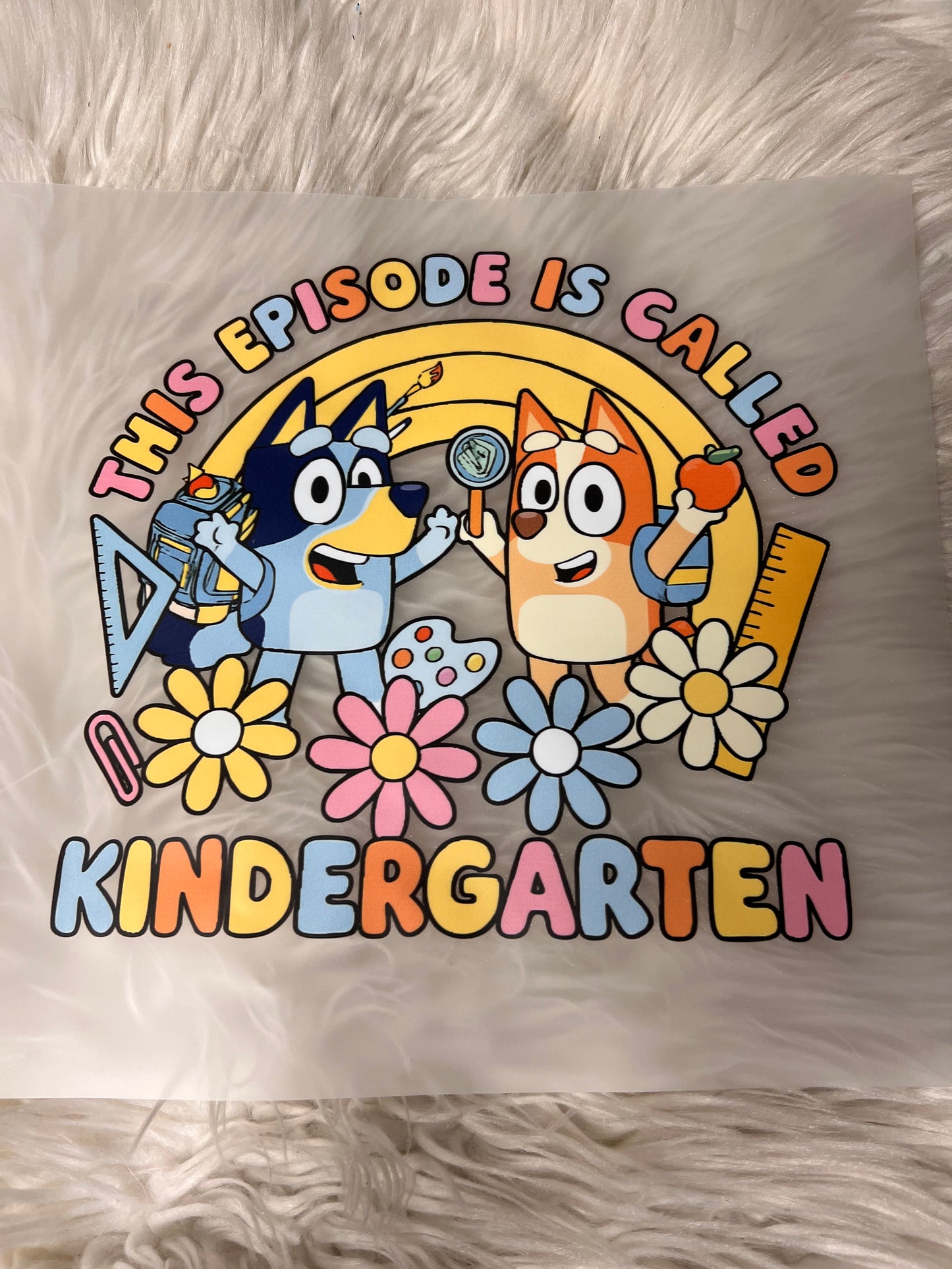New DTF Bluey kindergarten 