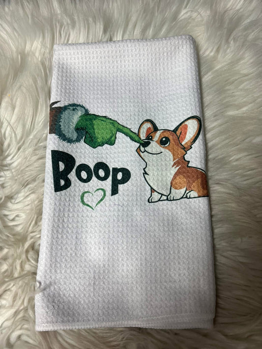 Decorative hand towel corgi