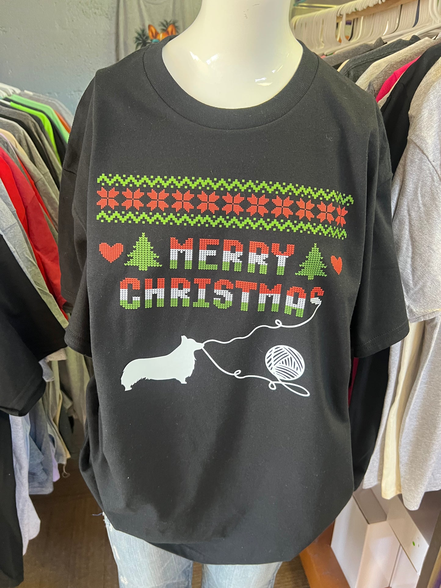 Corgi New  unisex T-shirt Christmas