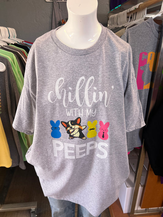 New unisex Gilden short sleeve T-shirt easter corgi