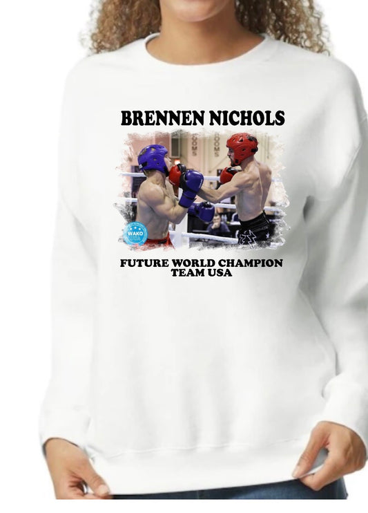 Brennen Nichols youth crewneck sweatshirt, Gilden