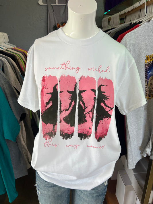 New  unisex T-shirt pink witches
