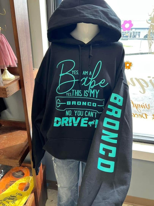 unisex  4 x 4 black hoodie