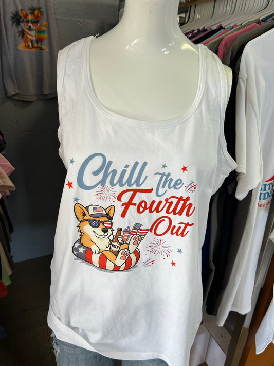 new ladies next level brand Razorback tank T-shirt USA corgi