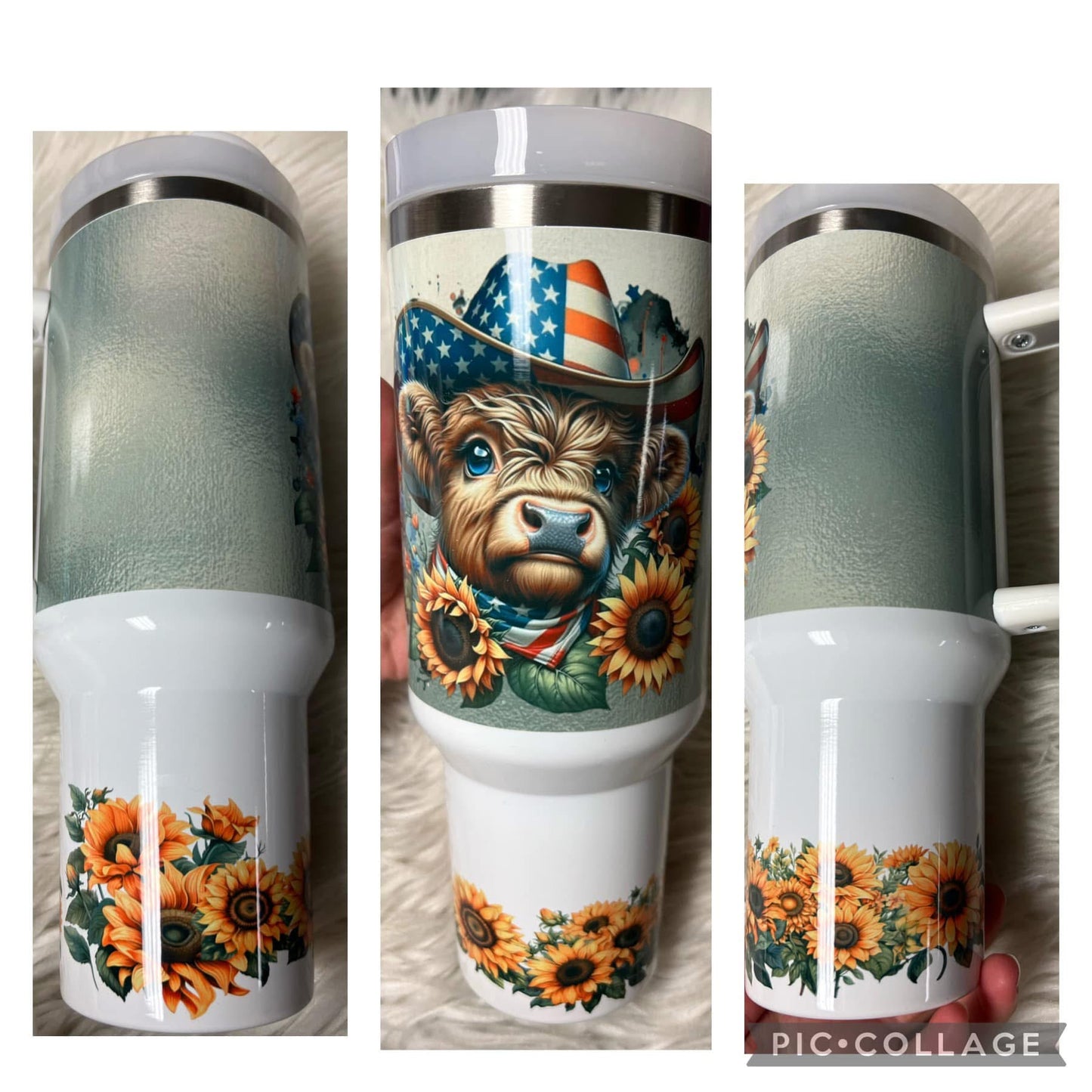 Brand new 40 ounce stainless steel Tumblr with handle with plastic straw