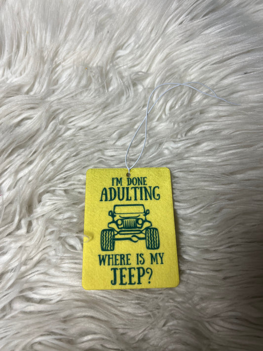 Brand new unscented air freshener yellow 4 x 4