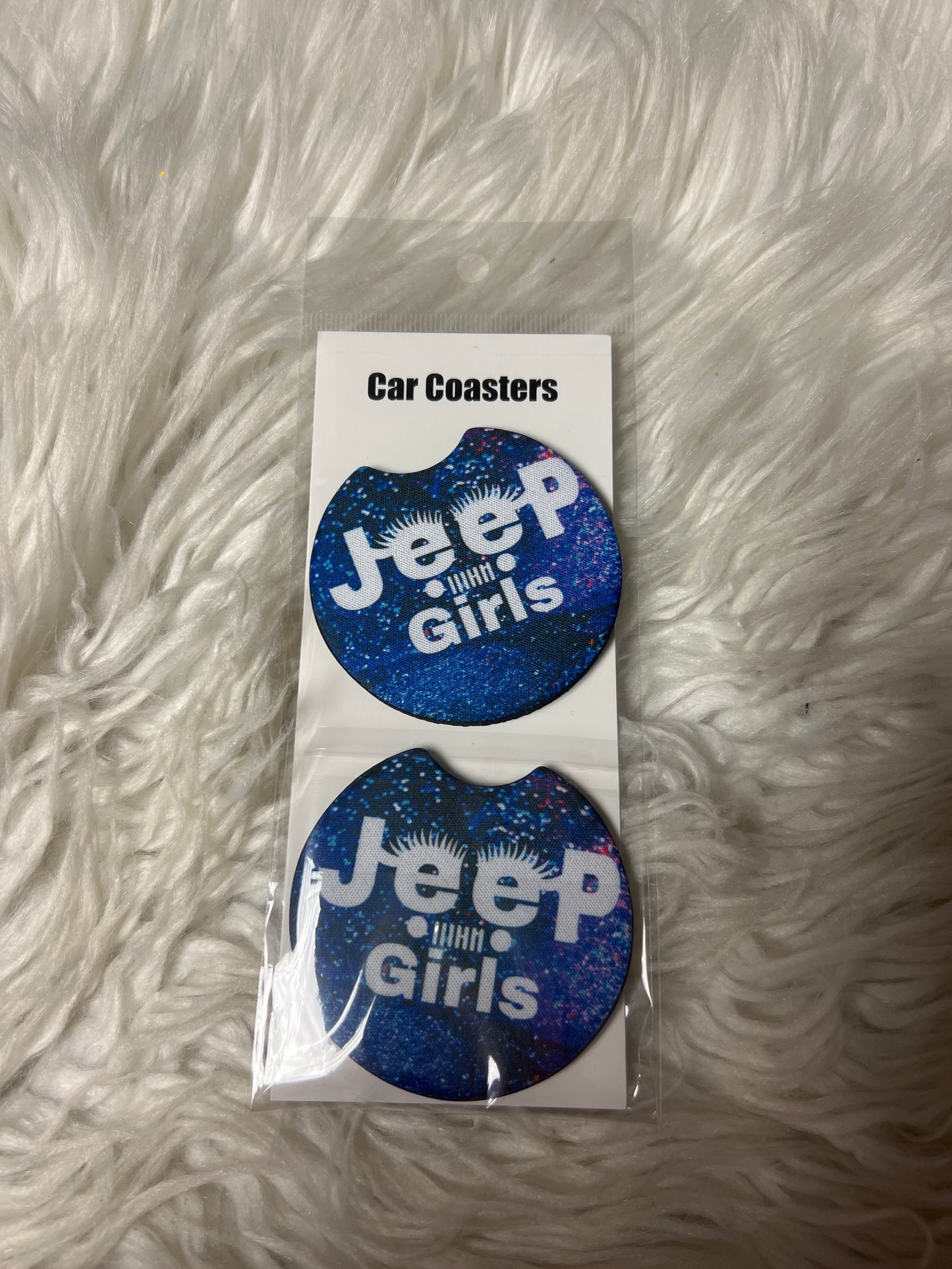 Car coasters galaxy print