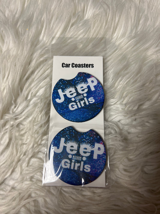 Car coasters galaxy print