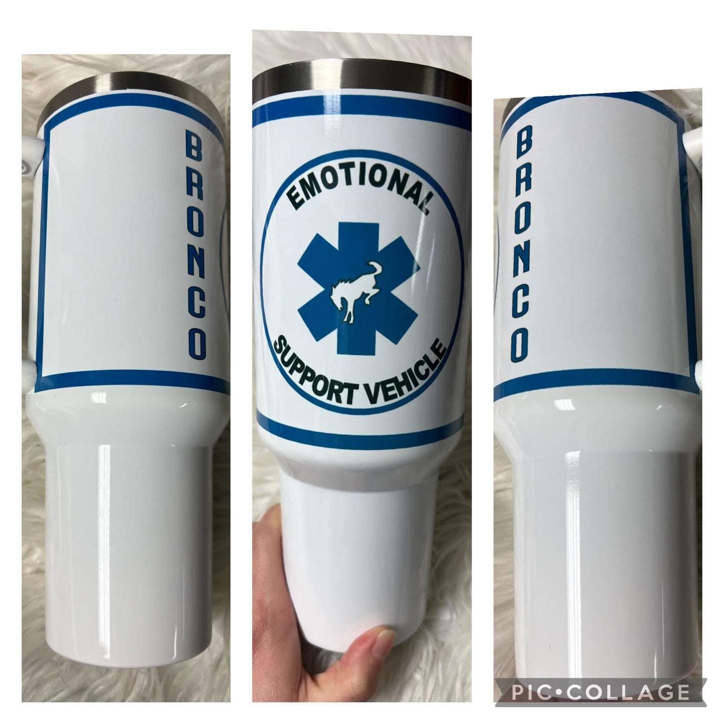 Brand new 40 ounce stainless steel Tumblr with handle with plastic straw