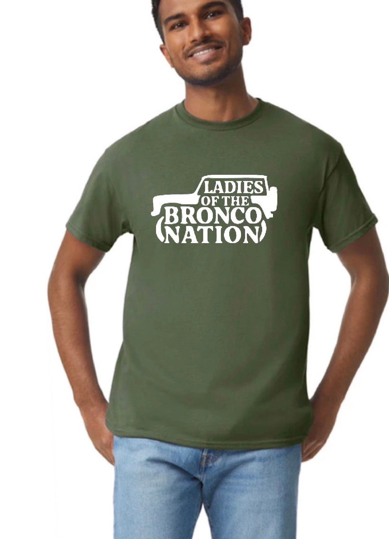 New unisex ladies of the b nation military green
