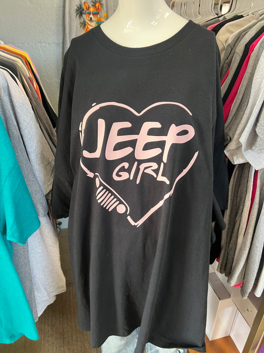 New  unisex T-shirt black shirt with light pink heart