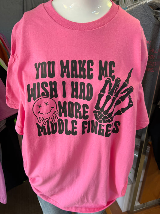 Brand new unisex T-shirt you make me wish I had more mini fingers size large