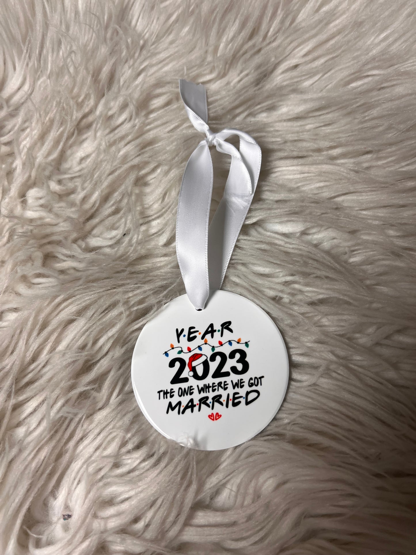 New Christmas ceramic ornament married 2023 