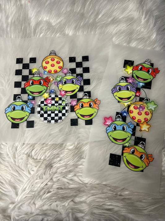 New DTF turtle Christmas with sleeve