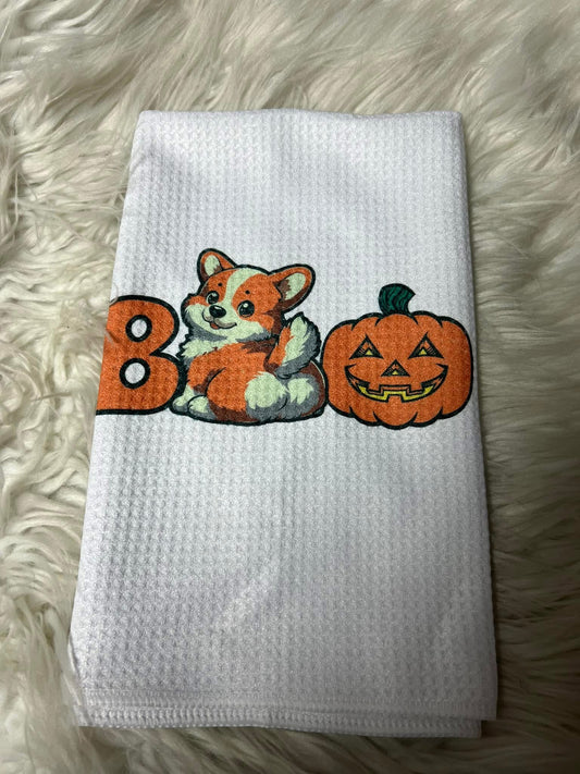 Decorative hand towel corgi