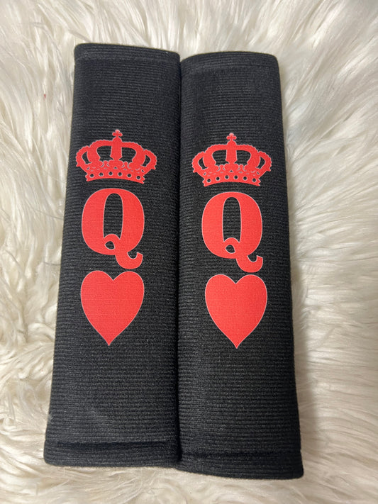 New seatbelt covers red card queen