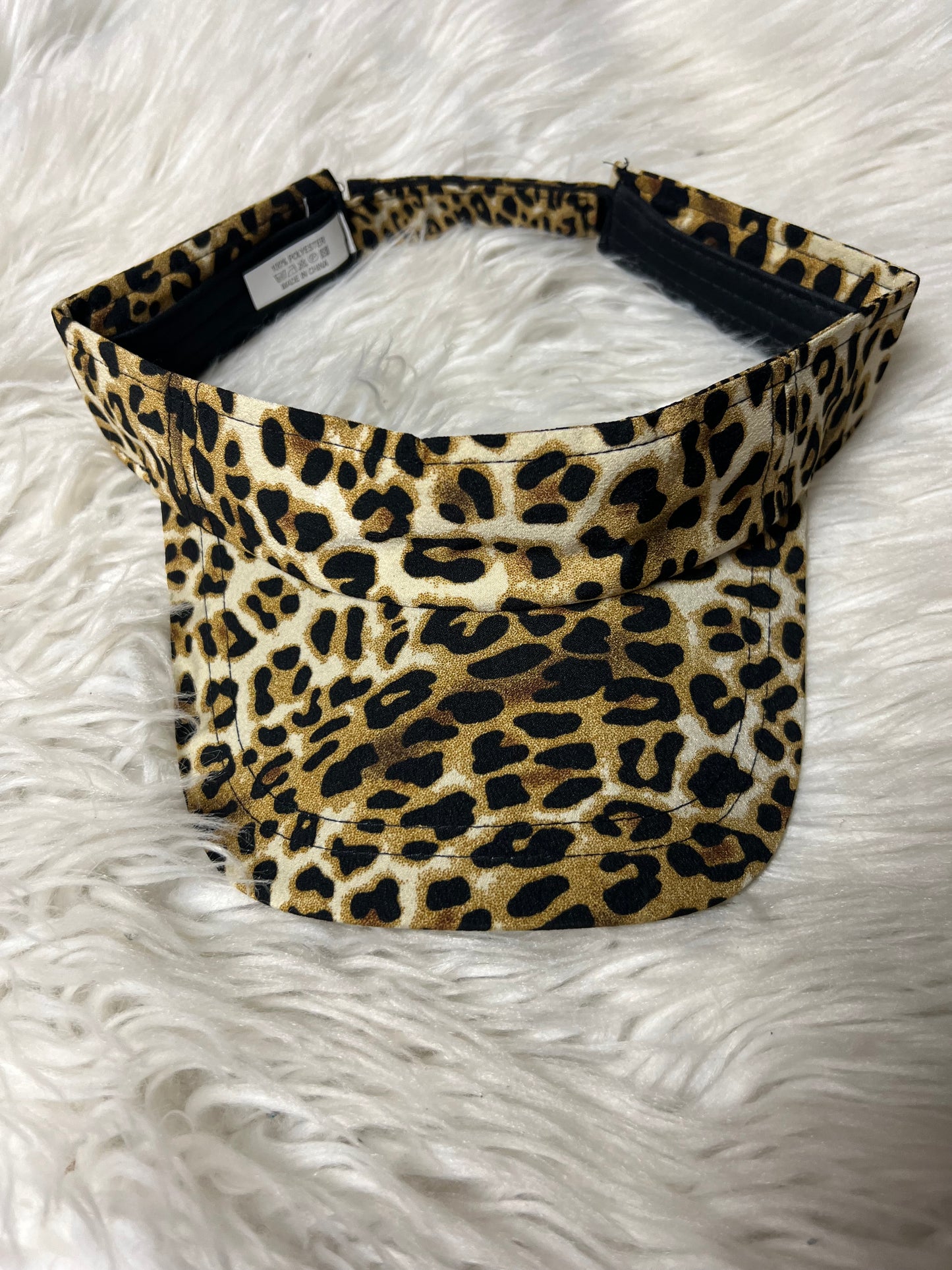 New visor hat leopard animal print