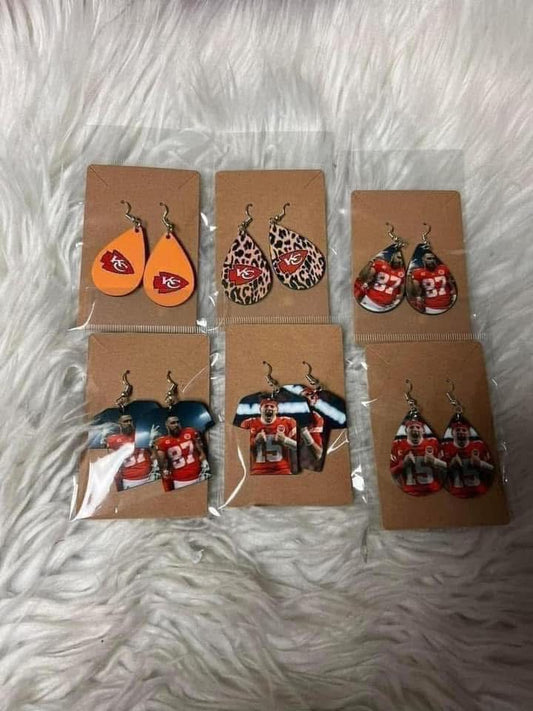 New football style earrings