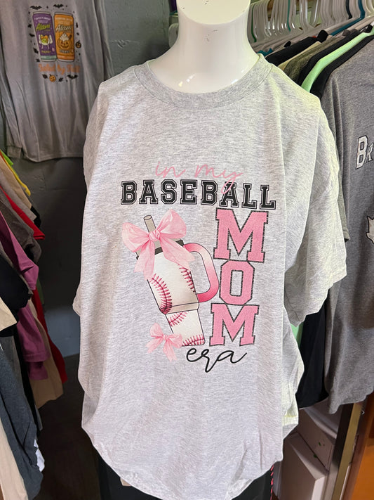 New unisex pink baseball mom